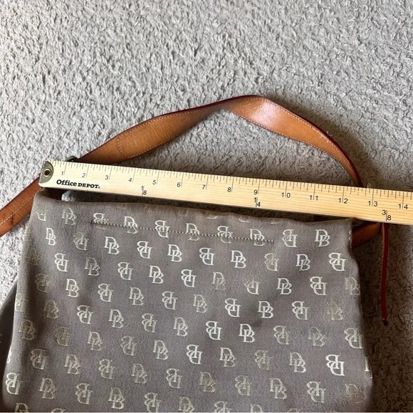 DOONEY AND BOURKE Monogram DB Canvas Shoulder Handbag Purse Bag - Picture 4 of 15
